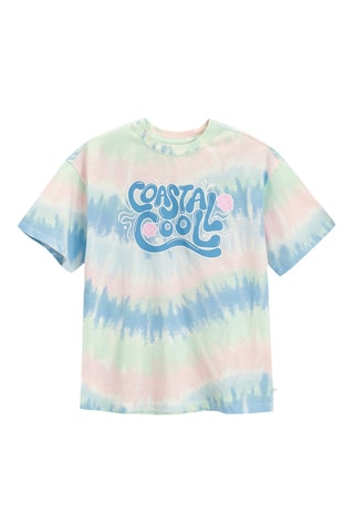 T-shirt tie and dye - Vert et bleu clair