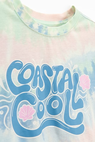 T-shirt tie and dye - Vert et bleu clair