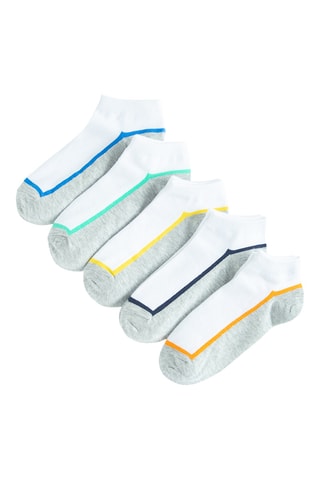5 paires de chaussettes - Blanc et gris