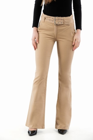 Pantalon flare - Beige