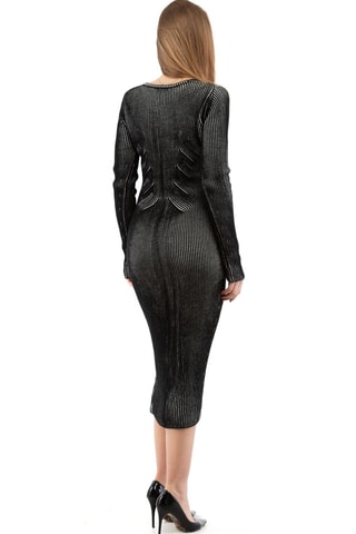 Vestido de tubo - Negro y gris