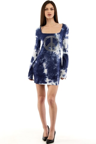 Robe tie and dye - Blanc et bleu