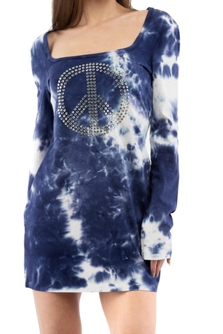 Robe tie and dye - Blanc et bleu