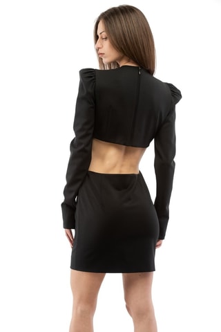 Vestido recto - Negro y rojo