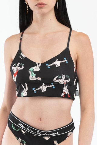 Sujetador deportivo - Blanco y negro