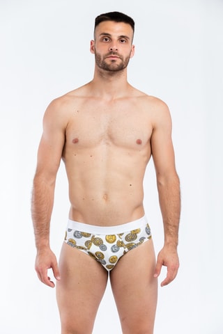 Slip - Blanco y gris