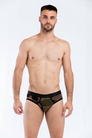 Slip - Negro, verde y marrón