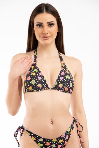 Sujetador de bikini - Negro y amarillo