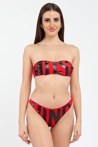 Sujetador de bikini - Negro y rojo