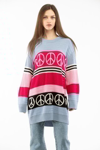 Túnica jersey - Blanco, negro y azul