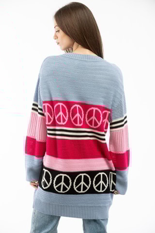 Túnica jersey - Blanco, negro y azul