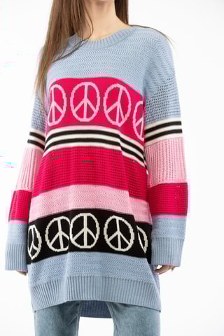 Túnica jersey - Blanco, negro y azul