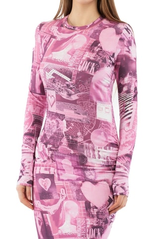 Vestido de tubo - Blanco y rosa