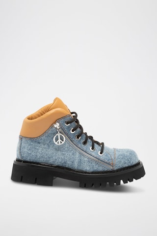 Boots - Noir, bleu et marron