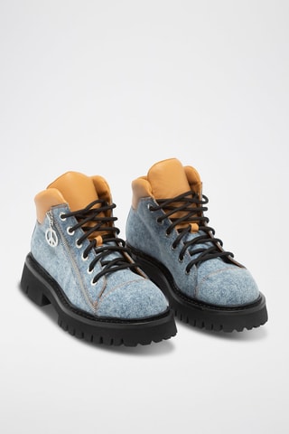 Boots - Noir, bleu et marron