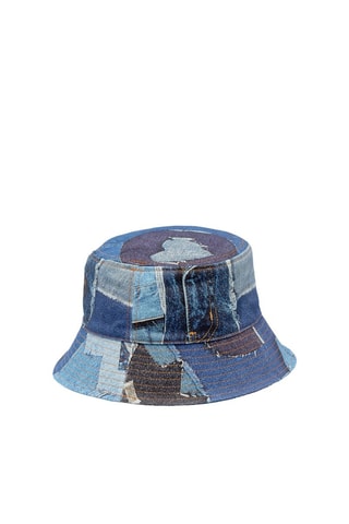 Gorro bucket - Blanco, negro y azul