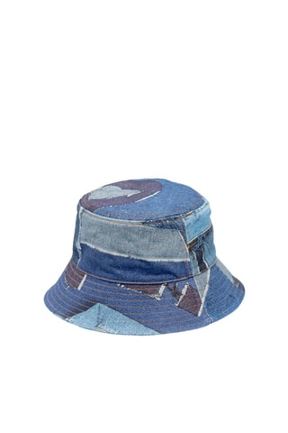 Gorro bucket - Blanco, negro y azul