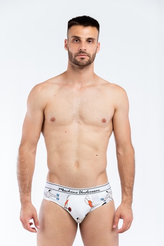 Slip - Blanco y gris