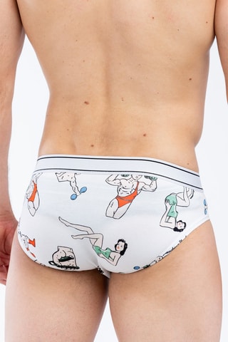 Slip - Blanco y gris