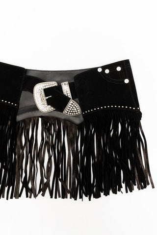 Cinturón - Plateado y negro