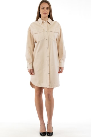 Vestido camisero - Beige