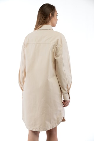 Vestido camisero - Beige