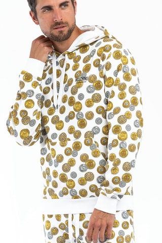 Sweat à capuche - Blanc et gris