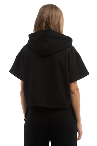 Sweat court à capuche - Noir