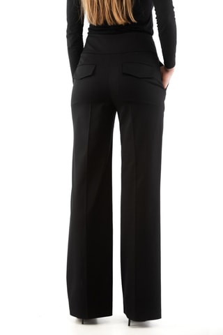 Pantalon wide legs en laine - Noir