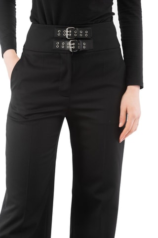 Pantalon wide legs en laine - Noir