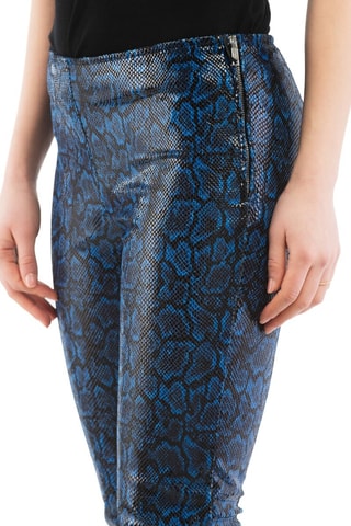 Pantalon droit - Noir et bleu