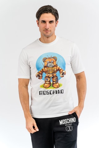 Camiseta - Blanco, azul y naranja