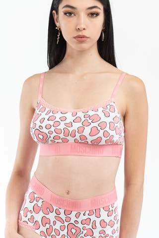 Sujetador deportivo - Blanco y rosa