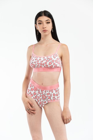 Sujetador deportivo - Blanco y rosa