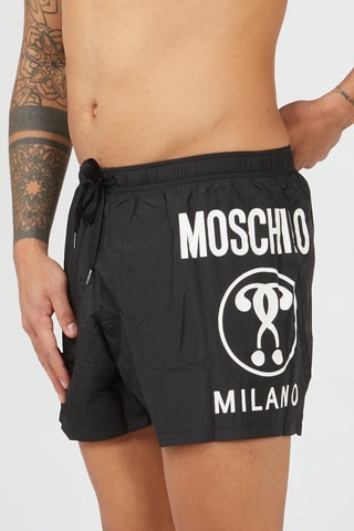 Bañador corto - Blanco y negro