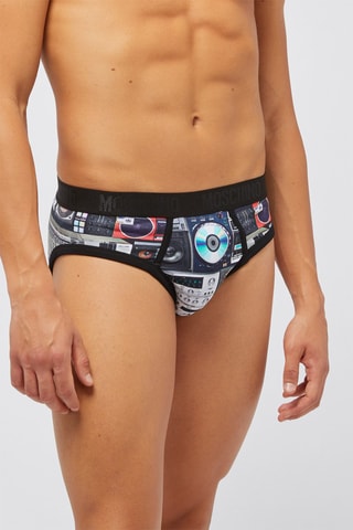 Slip - Blanco, negro y azul