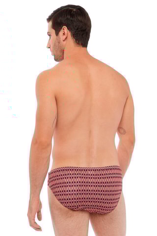 Bañador estilo slip - Blanco, negro y rojo