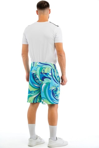 Bermudas - Blanco, azul y verde