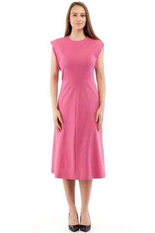 Vestido largo de lana - Rosa