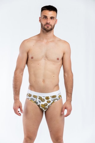 Slip - Blanco y gris