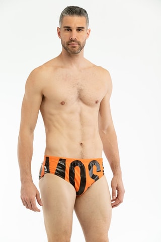 Bañador estilo slip - Negro y naranja