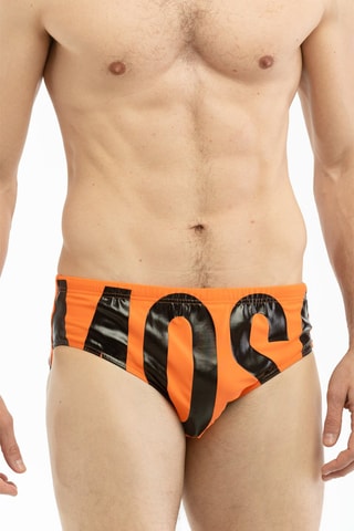 Bañador estilo slip - Negro y naranja