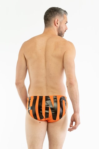 Bañador estilo slip - Negro y naranja