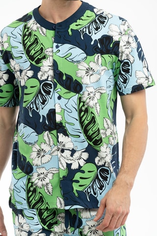 Camisa - Azul y verde