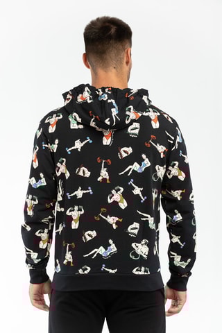 Sweat à capuche - Noir et bleu