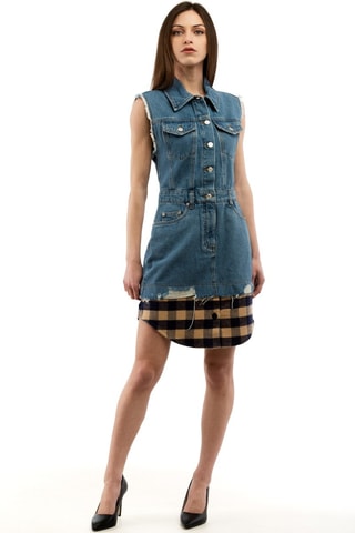 Vestido recto - Negro y azul