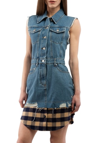 Vestido recto - Negro y azul