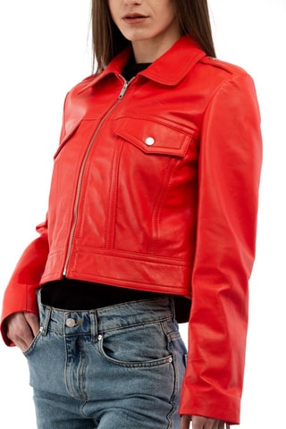 Veste crop top - Rouge
