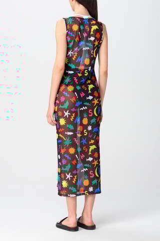 Vestido de playa - Blanco y negro