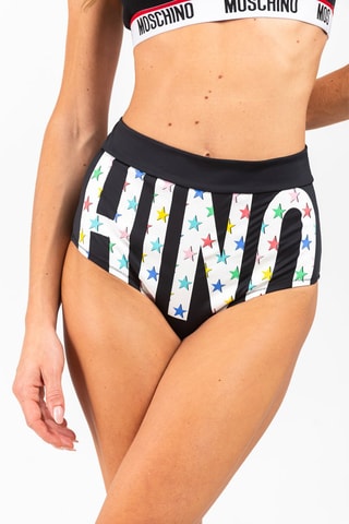 Bas de maillot - Blanc, noir et rouge